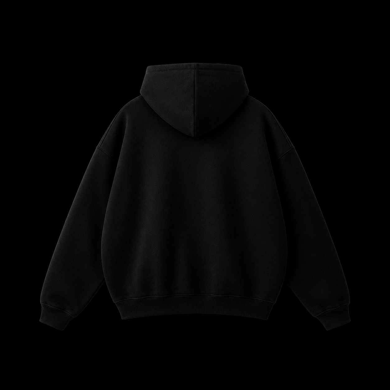 BLACKED-OUT RELAXED FIT HOODIE